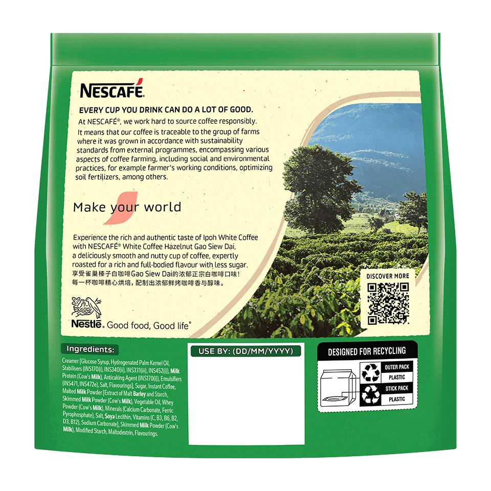 NESCAFÉ White Coffee Gao Siew Dai Hazelnut | Nescafe Singapore